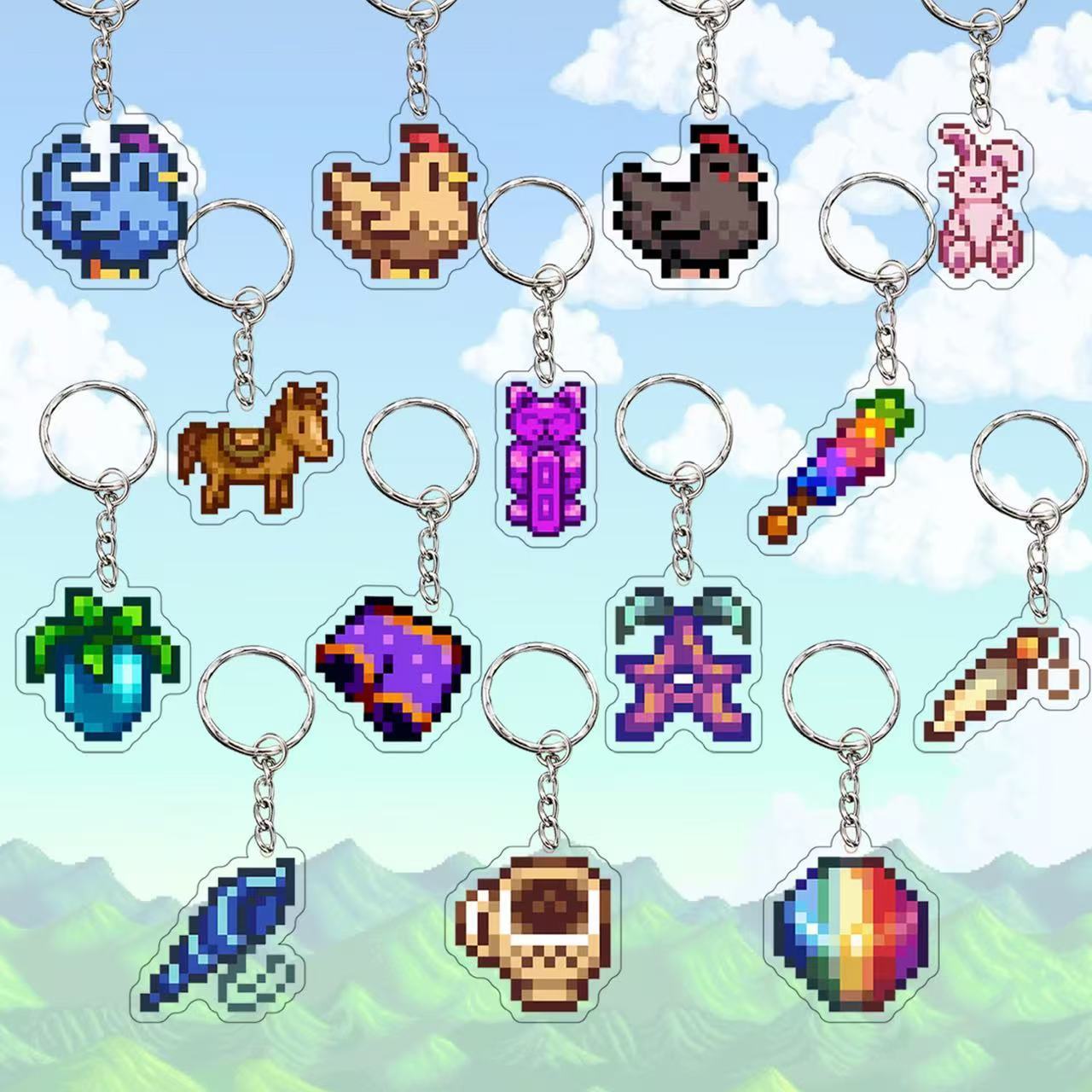 Farming Japan - Porte-clés Pixel Art Vie de Ferme